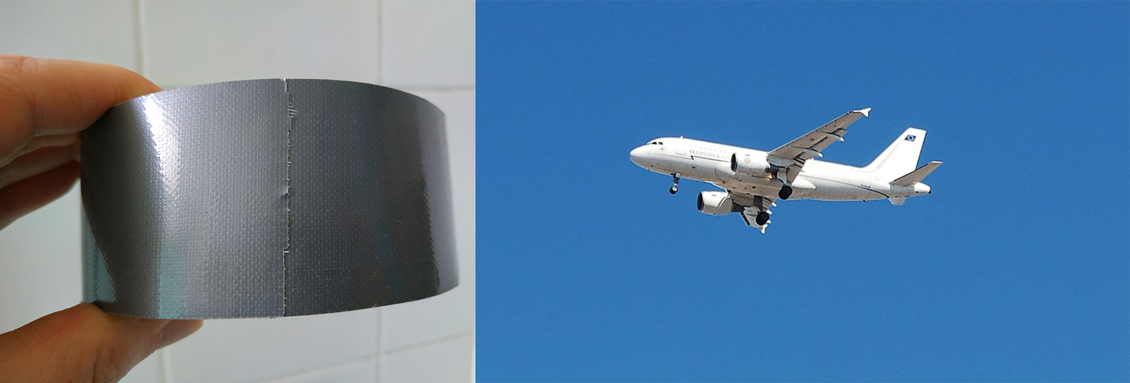 Controverse uriașe în Italia - Un avion peticit cu bandă adezivă