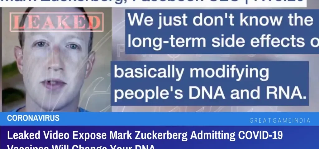 Mark Zuckerberg recunoscând că vaccinurile împotriva COVID-19 îți vor schimba ADN-ul
