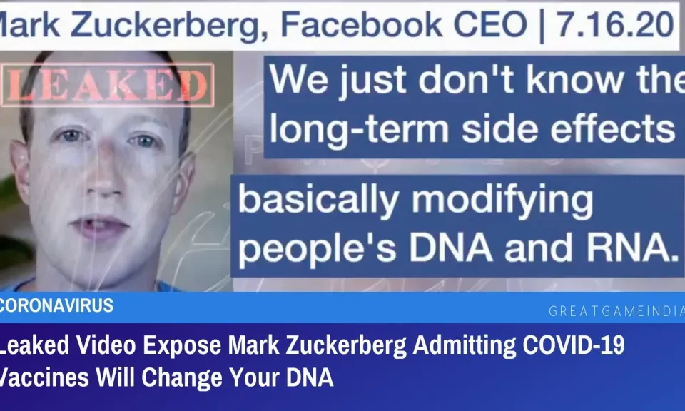 Mark Zuckerberg recunoscând că vaccinurile împotriva COVID-19 îți vor schimba ADN-ul